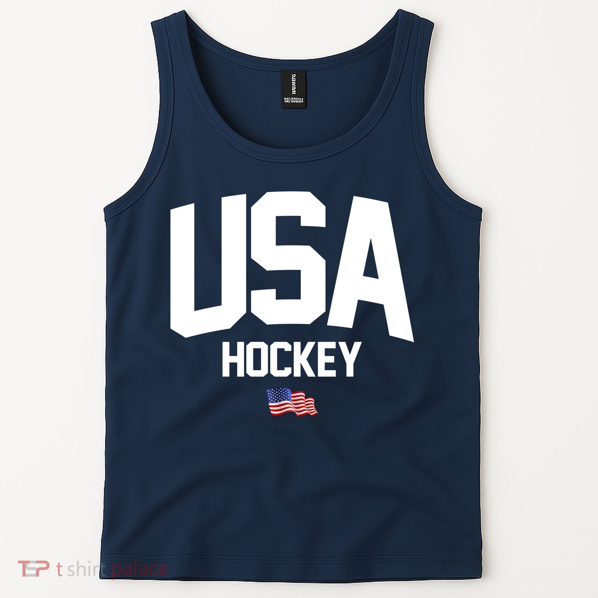 USA American Flag Hockey Tank Top
