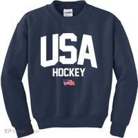 USA American Flag Hockey Kids Sweatshirt thumb 0