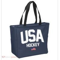 USA American Flag Hockey Tote Bag thumb 2