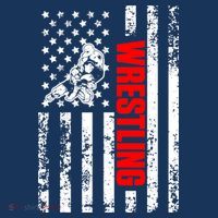 US American Flag Sports Patriotic Wrestling Women's Hoodie thumb 2