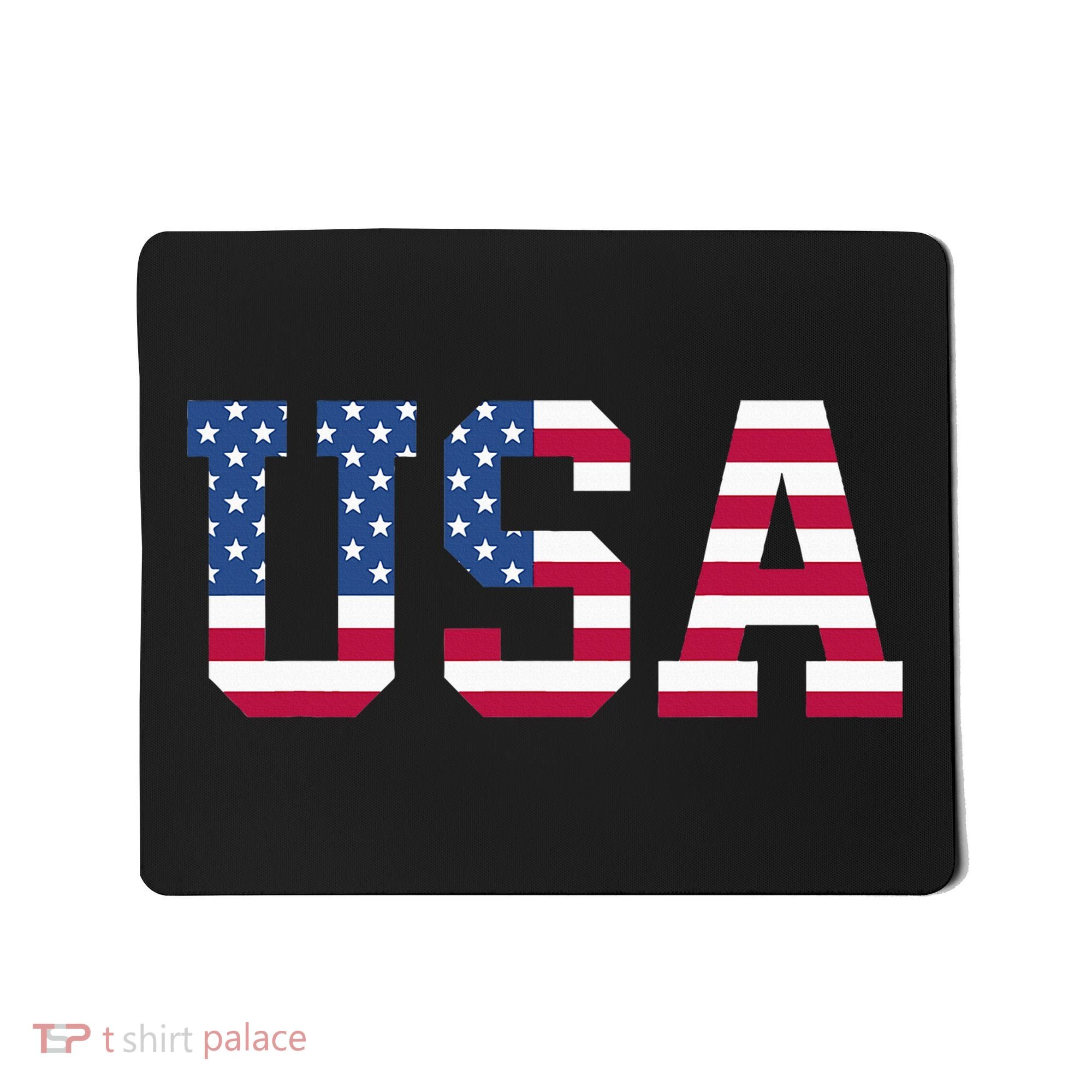 Usa American Flag Patriotic Red White Blue Stars & Stripes Mousepad
