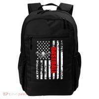 US American Flag Baseball Patriotic Baseball Backpack thumb 0