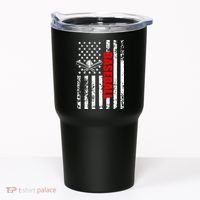 US American Flag Baseball Patriotic Baseball Tumbler thumb 0