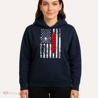 US American Flag Baseball Patriotic Baseball Hoodie thumb 5