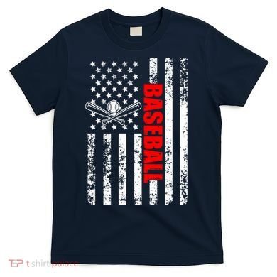 US American Flag Baseball Patriotic Baseball T-Shirt