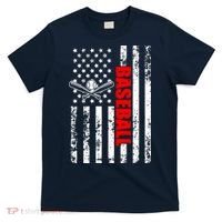 US American Flag Baseball Patriotic Baseball T-Shirt thumb 0