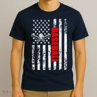 US American Flag Baseball Patriotic Baseball T-Shirt thumb 3
