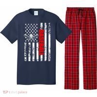 US American Flag Baseball Patriotic Baseball Pajama Set thumb 0