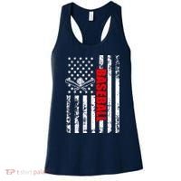 US American Flag Baseball Patriotic Baseball Women's Tank Top thumb 0