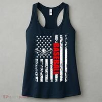 US American Flag Baseball Patriotic Baseball Women's Tank Top thumb 3
