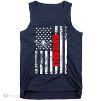 US American Flag Baseball Patriotic Baseball Tank Top thumb 0
