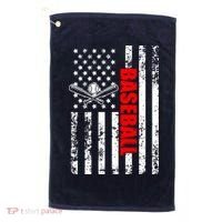 US American Flag Baseball Patriotic Baseball Golf Towel thumb 0