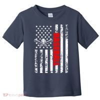 US American Flag Baseball Patriotic Baseball Toddler T-Shirt thumb 0