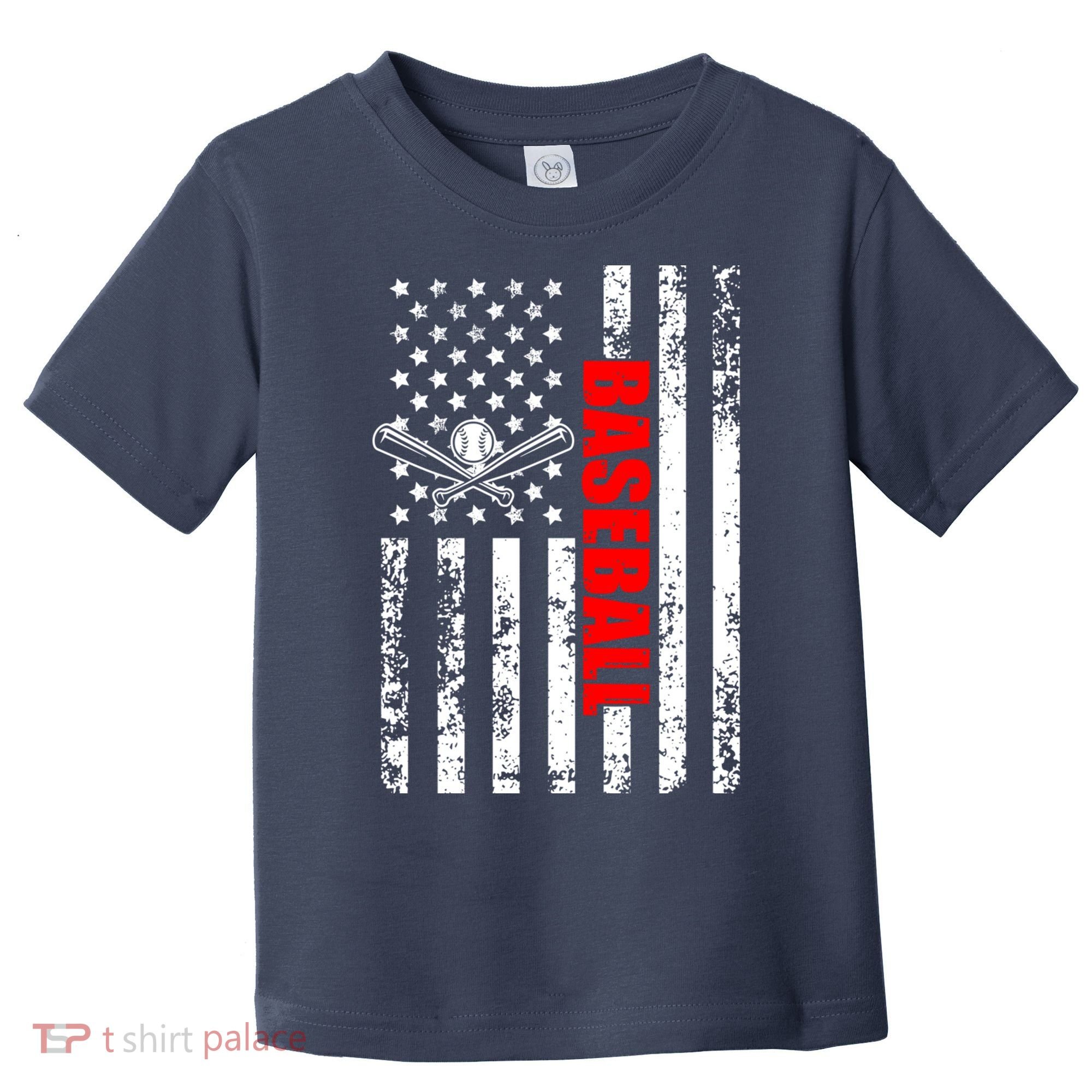 US American Flag Baseball Patriotic Baseball Toddler T-Shirt