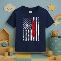 US American Flag Baseball Patriotic Baseball Toddler T-Shirt thumb 3