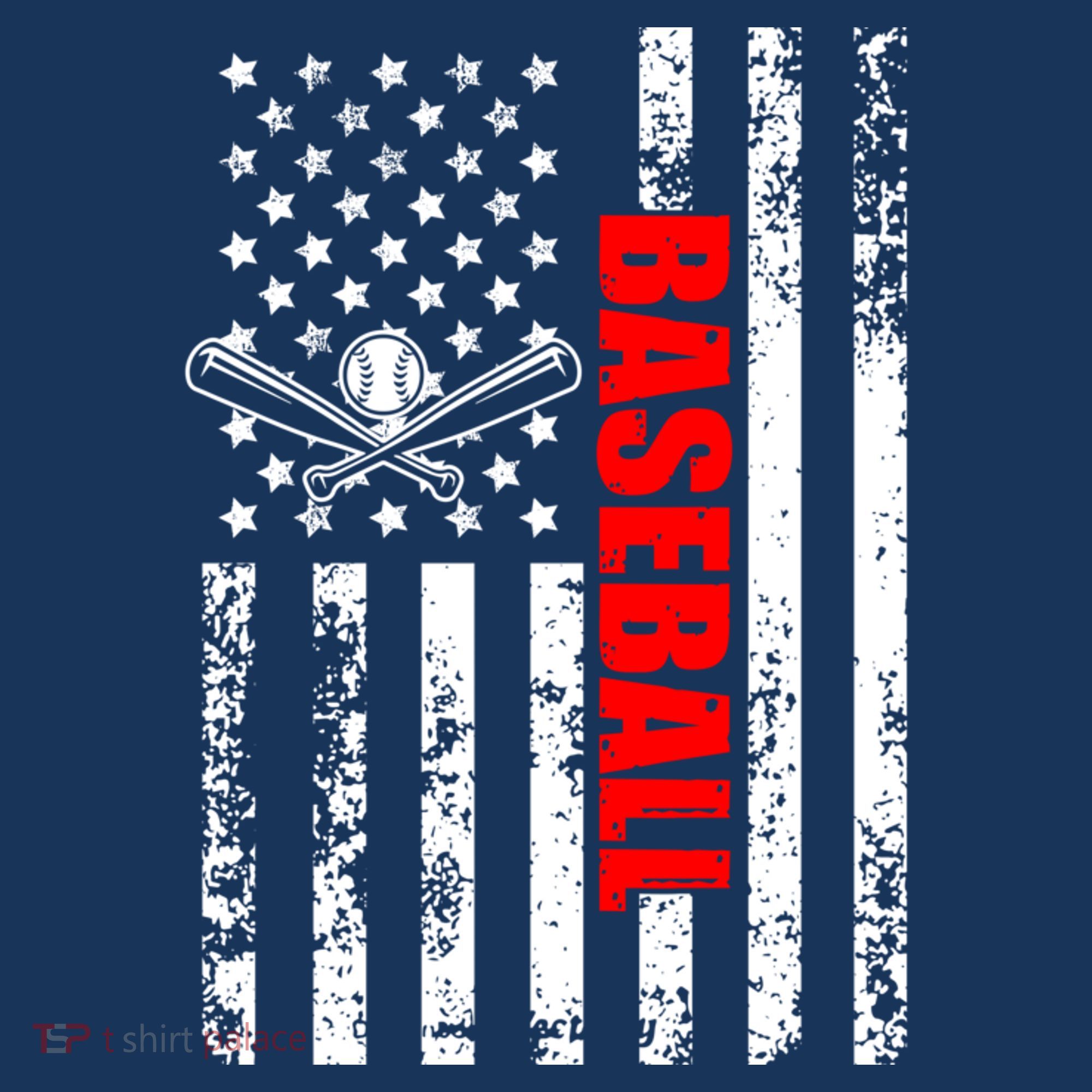 US American Flag Baseball Patriotic Baseball Toddler T-Shirt