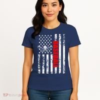 US American Flag Baseball Patriotic Baseball Women's T-Shirt thumb 4