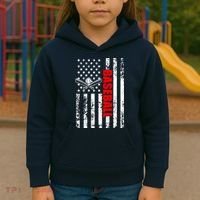 US American Flag Baseball Patriotic Baseball Kids Hoodie thumb 3