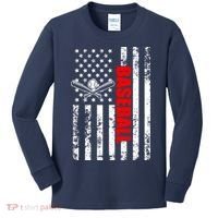 US American Flag Baseball Patriotic Baseball Kids Long Sleeve Shirt thumb 0
