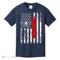 US American Flag Baseball Patriotic Baseball Kids T-Shirt thumb 0