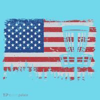 Us American Flag Disc Golf Basket Frisbee Vintage Disc Golf Gift T-Shirt thumb 6