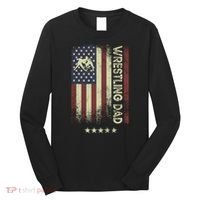 Usa American Flag - Wrestling Dad Cute Gift Long Sleeve Shirt thumb 0