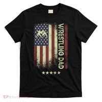 Usa American Flag - Wrestling Dad Cute Gift T-Shirt thumb 0