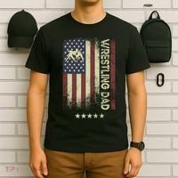 Usa American Flag - Wrestling Dad Cute Gift T-Shirt thumb 6