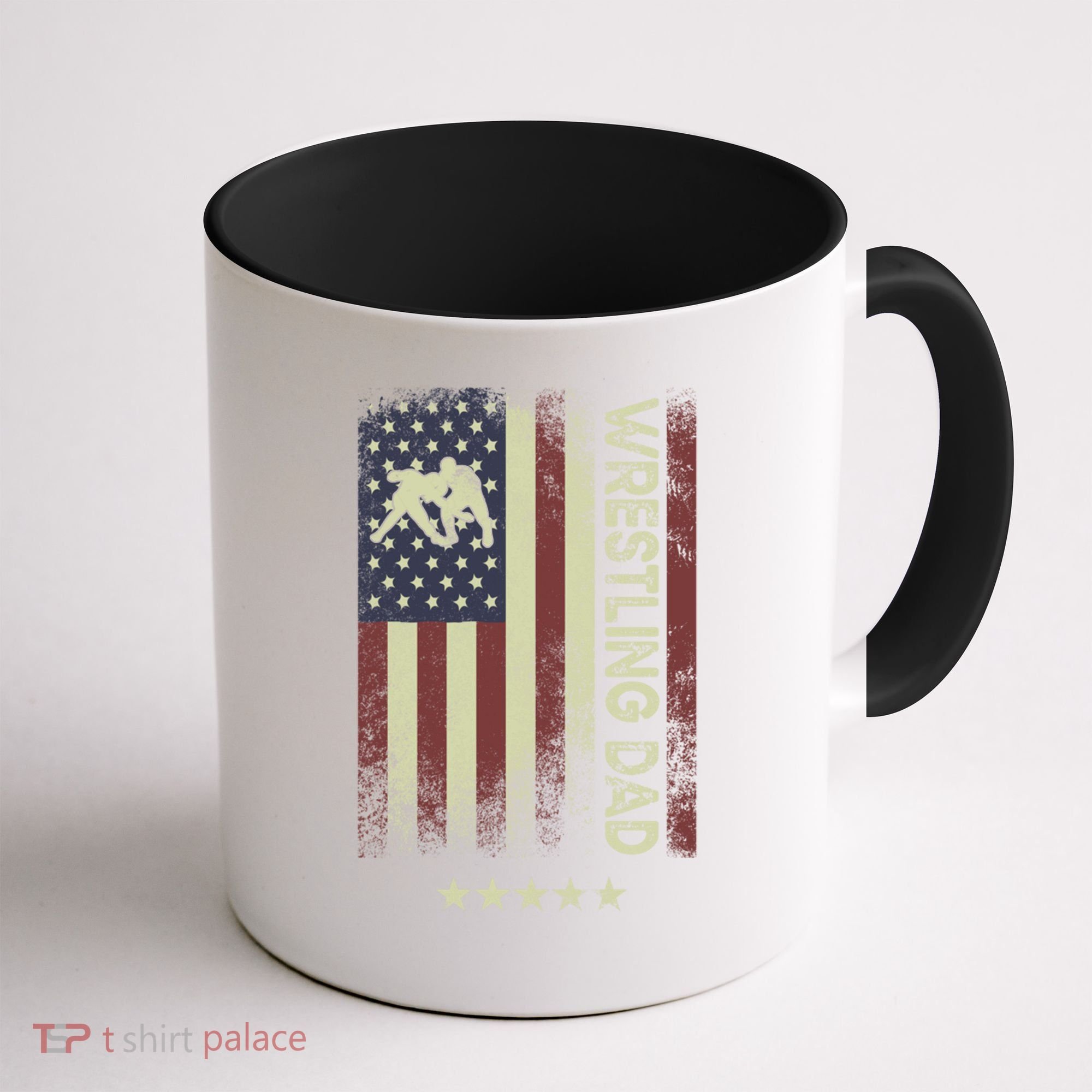 Usa American Flag - Wrestling Dad Cute Gift Coffee Mug
