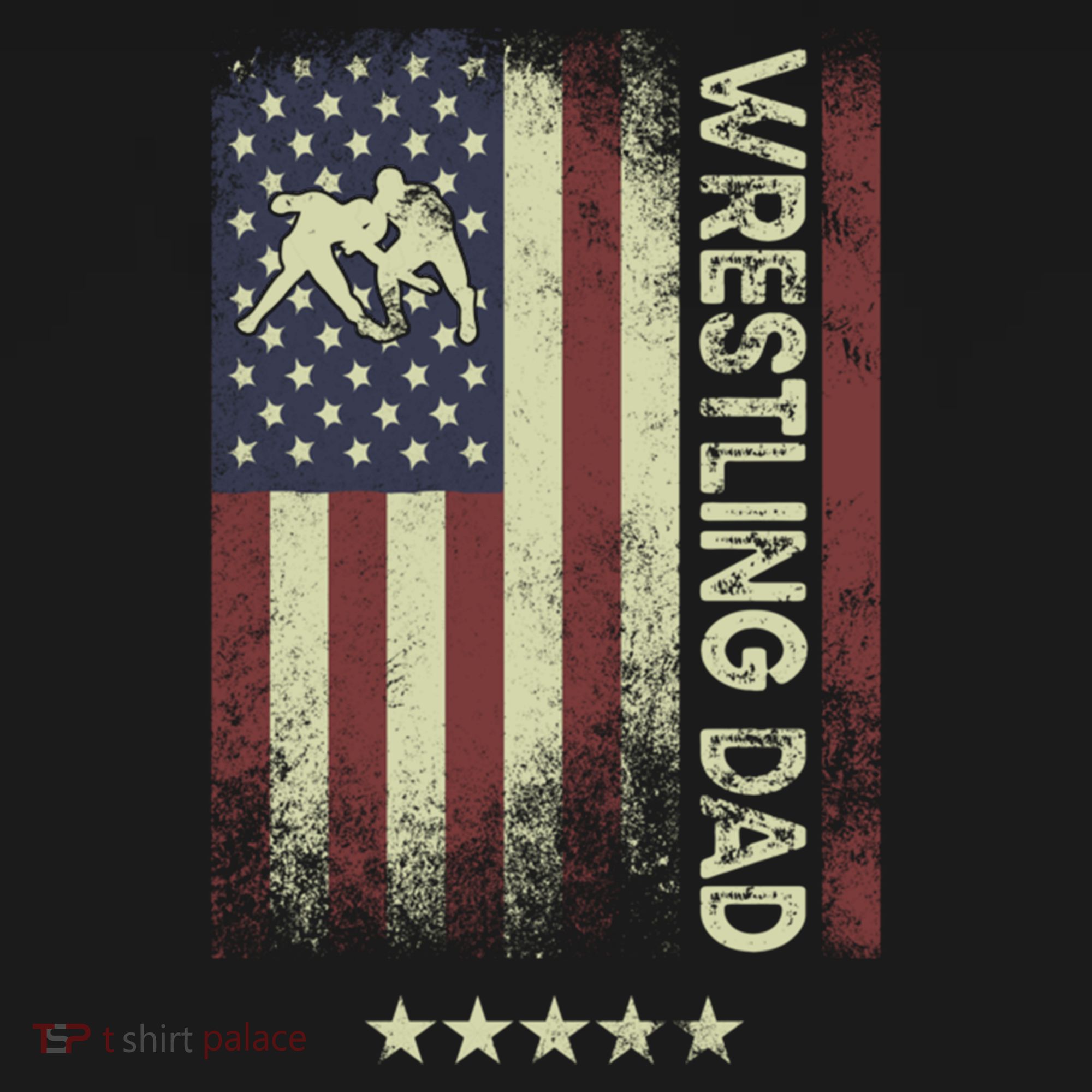 Usa American Flag - Wrestling Dad Cute Gift Mousepad