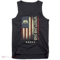 Usa American Flag - Wrestling Dad Cute Gift Tank Top thumb 0