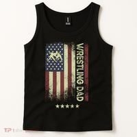Usa American Flag - Wrestling Dad Cute Gift Tank Top thumb 2