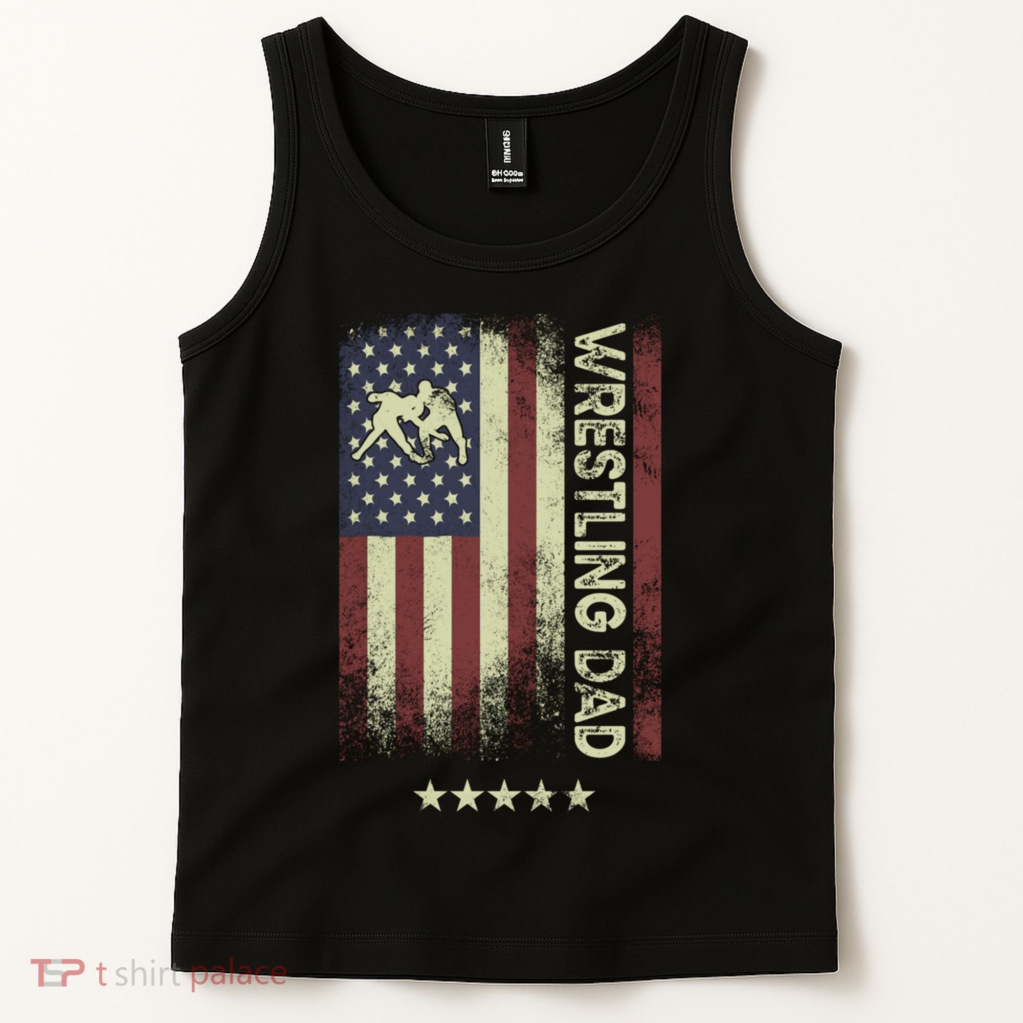 Usa American Flag - Wrestling Dad Cute Gift Tank Top