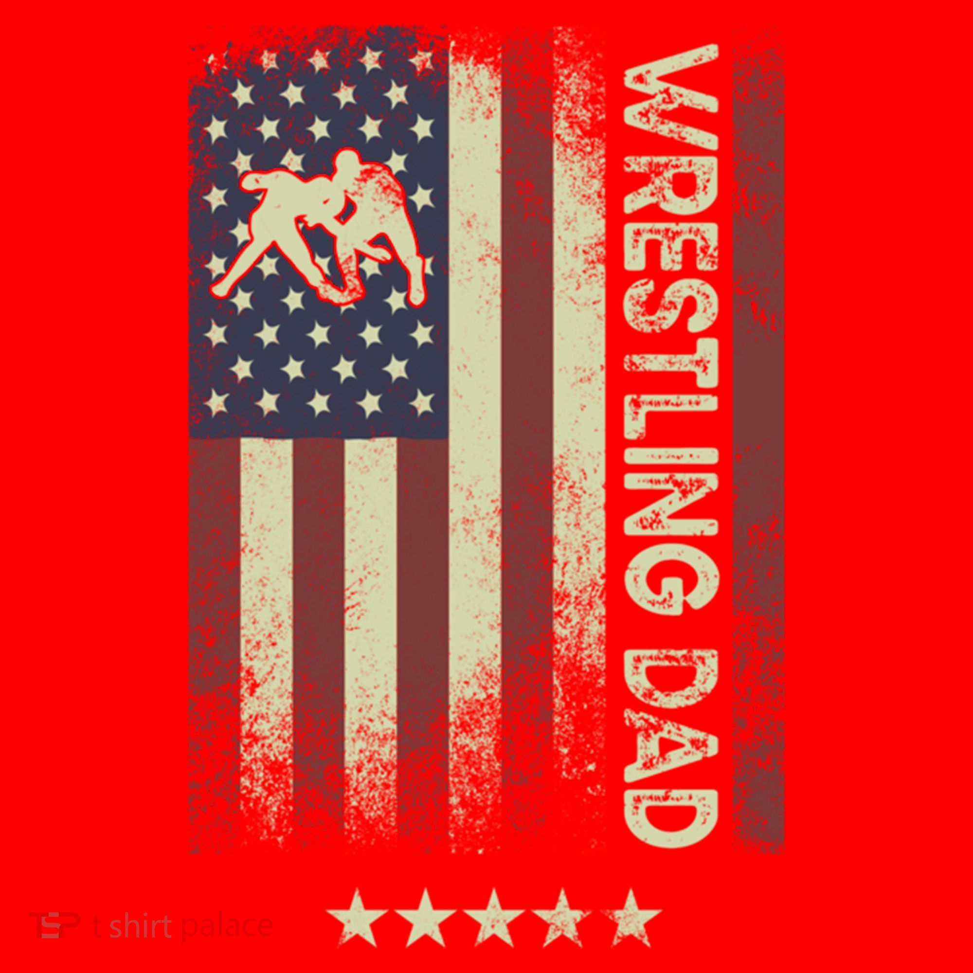 Usa American Flag - Wrestling Dad Cute Gift Santa Hat