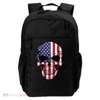 Us American Flag Patriotic Skull Gift Backpack thumb 0