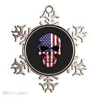 Us American Flag Patriotic Skull Gift Ornament thumb 0