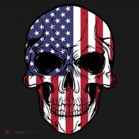 Us American Flag Patriotic Skull Gift Ornament thumb 1