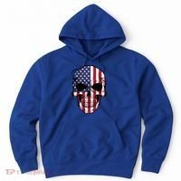 Us American Flag Patriotic Skull Gift Hoodie thumb 0