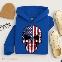 Us American Flag Patriotic Skull Gift Hoodie thumb 4