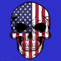Us American Flag Patriotic Skull Gift Baby Bodysuit thumb 2