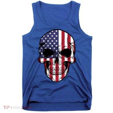 Us American Flag Patriotic Skull Gift Tank Top