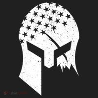 USA American Flag Warrior Skull Helmet Golf Towel thumb 3