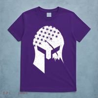 USA American Flag Warrior Skull Helmet T-Shirt thumb 5