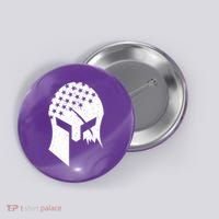 USA American Flag Warrior Skull Helmet Button thumb 0