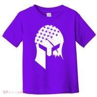USA American Flag Warrior Skull Helmet Toddler T-Shirt thumb 0