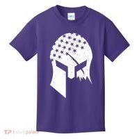 USA American Flag Warrior Skull Helmet Kids T-Shirt thumb 0