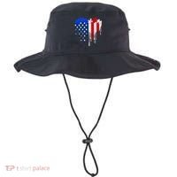 USA American Flag Puzzle Heart Bucket Hat thumb 0