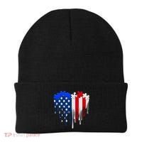 USA American Flag Puzzle Heart Beanie thumb 0