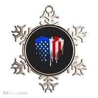 USA American Flag Puzzle Heart Ornament thumb 0