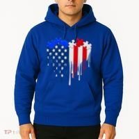 USA American Flag Puzzle Heart Hoodie thumb 2